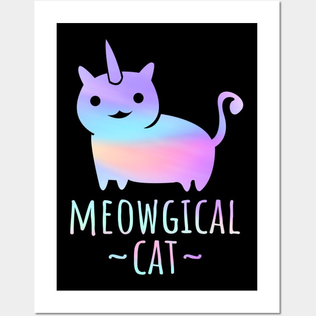 'Meowgical Caticorn' Fantastic Cats Unicorn Gift Wall Art by ourwackyhome